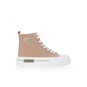 High-top sneakers with gold details