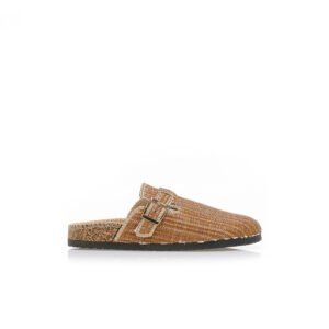 Camel woven anatomical sandals