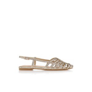 Sandals with braided design Gold