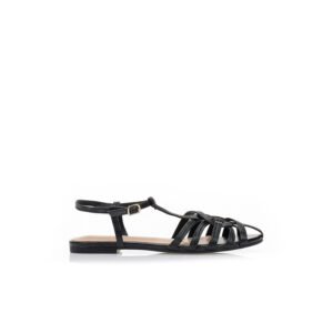 Sandals with braided straps Black
