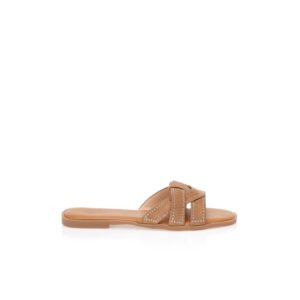Cigar suede sandals with studs